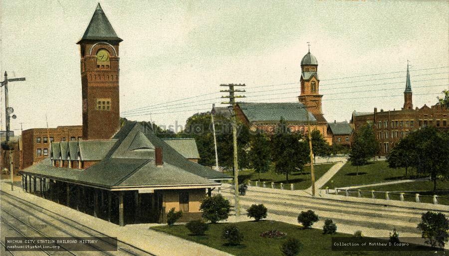 Postcard: Waltham, Massachusetts Depot
